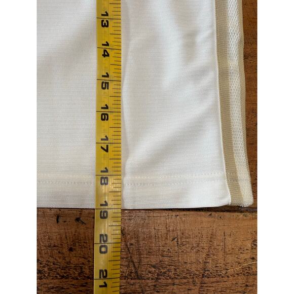 NWT Adidas Womens Three Strips Cream Crop Exercise Top Logo Size Small - Picture 5 of 8